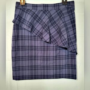 Banana republic Asymmetrical Preppy Plaid Mini Skirt Womens 6 Spring